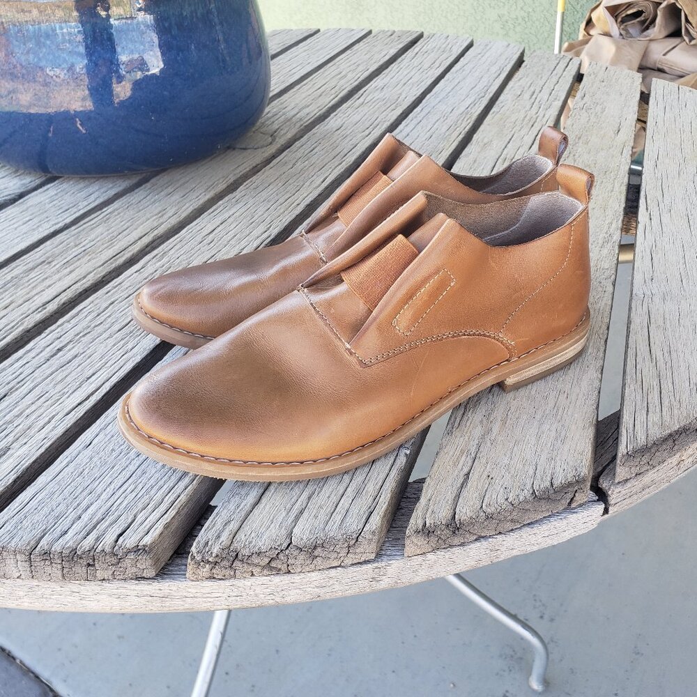 Women's Sz 7 Hush Puppies "Annerly Clever" Leather Slip-On Ankle Loafers NWOT - Picture 6 of 8